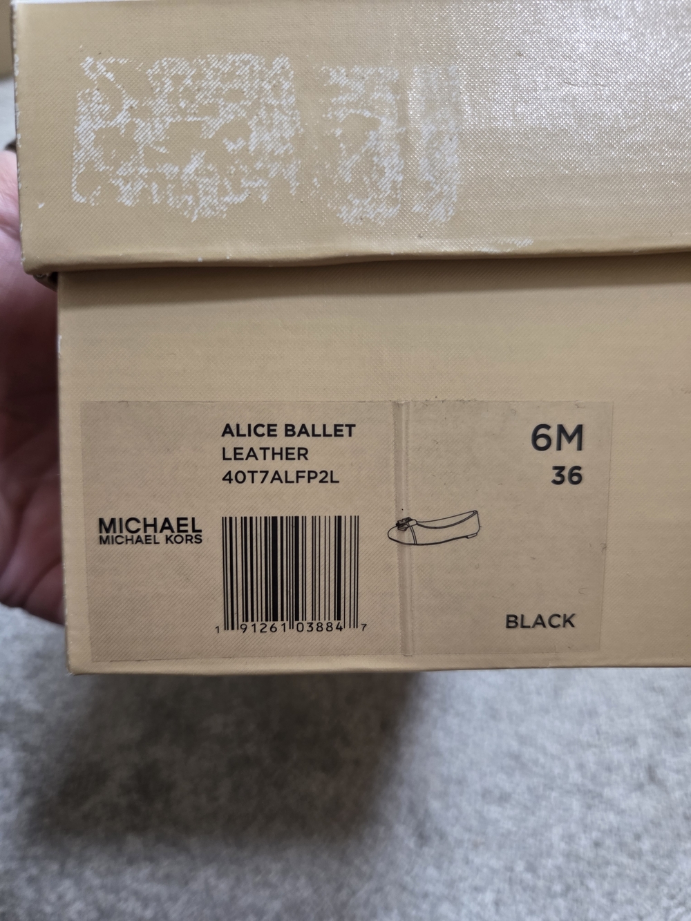 Michael Kors Black Alice Ballet Flats with Gold Accent - Picture 4 of 4